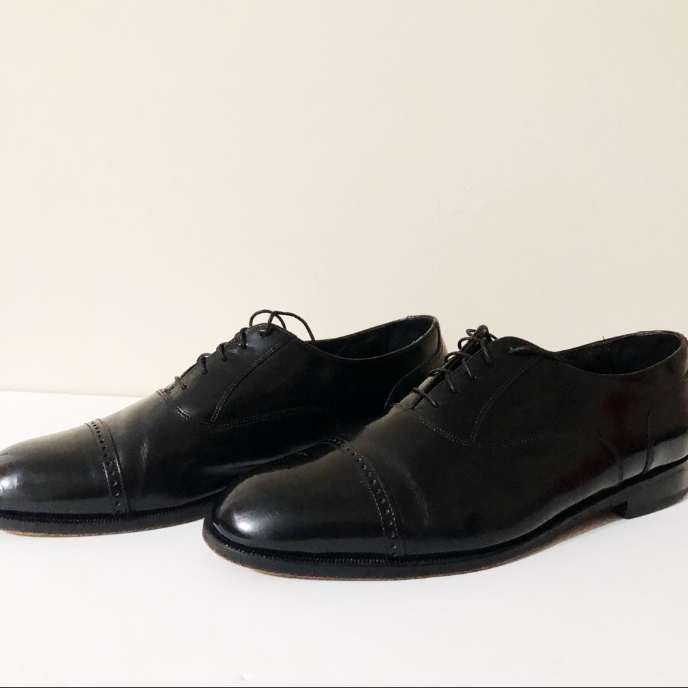 Florsheim Black Leather SZ 10 Oxford Shoes